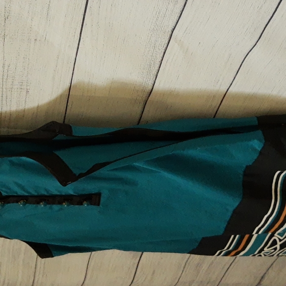 Ann Taylor Loft Sleeveless Sheath Dress Color Block Teal Blue, Sz 12 - Picture 5 of 13